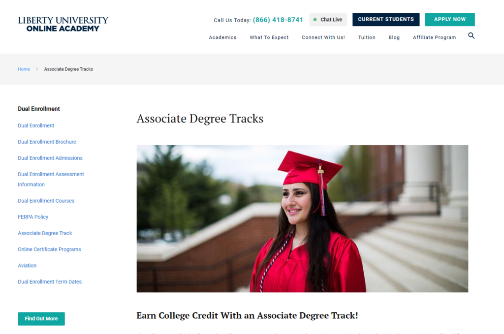 Liberty Academy AA Degree Program