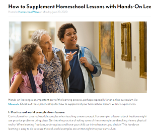 Article about hands on homeschool